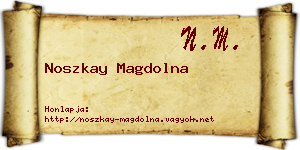 Noszkay Magdolna névjegykártya
